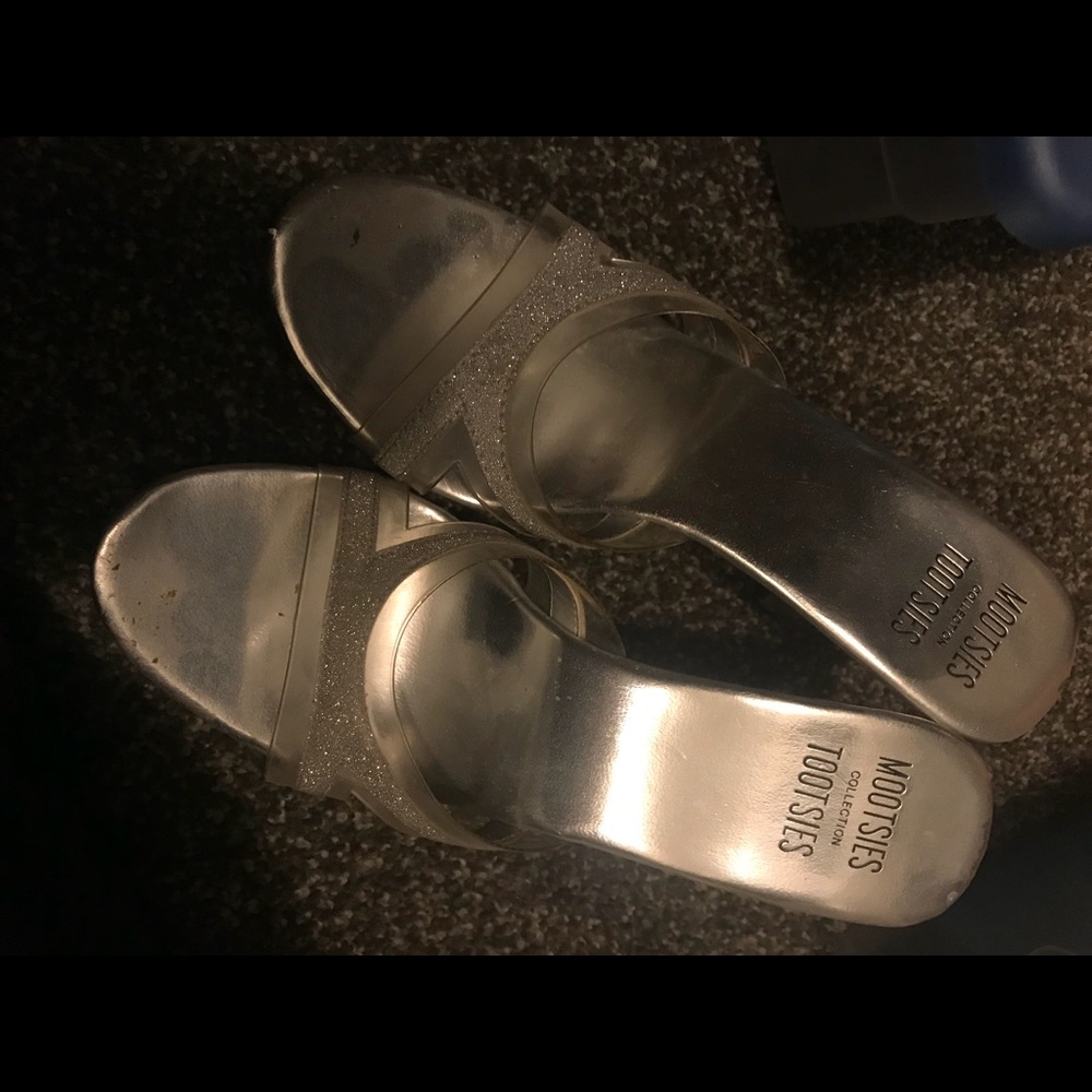 Silver Sparkle Heels